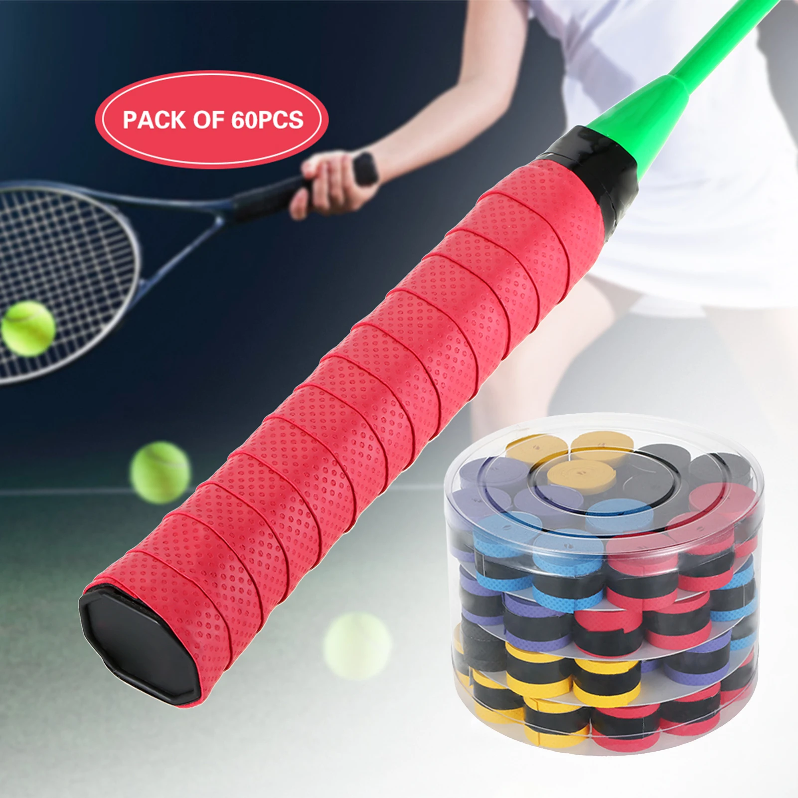 Tennis Racket Overgrips Anti-skid Sweat Tape Wraps Badminton Racquet Over Grip Fishing Rod Sweat Band Grip Fishing Rod
Tennis Racket Overgrips Anti-skid Sweat Tape Wraps Badminton Racquet Over Grip Fishing Rod Sweat Band Grip Fishing Rod