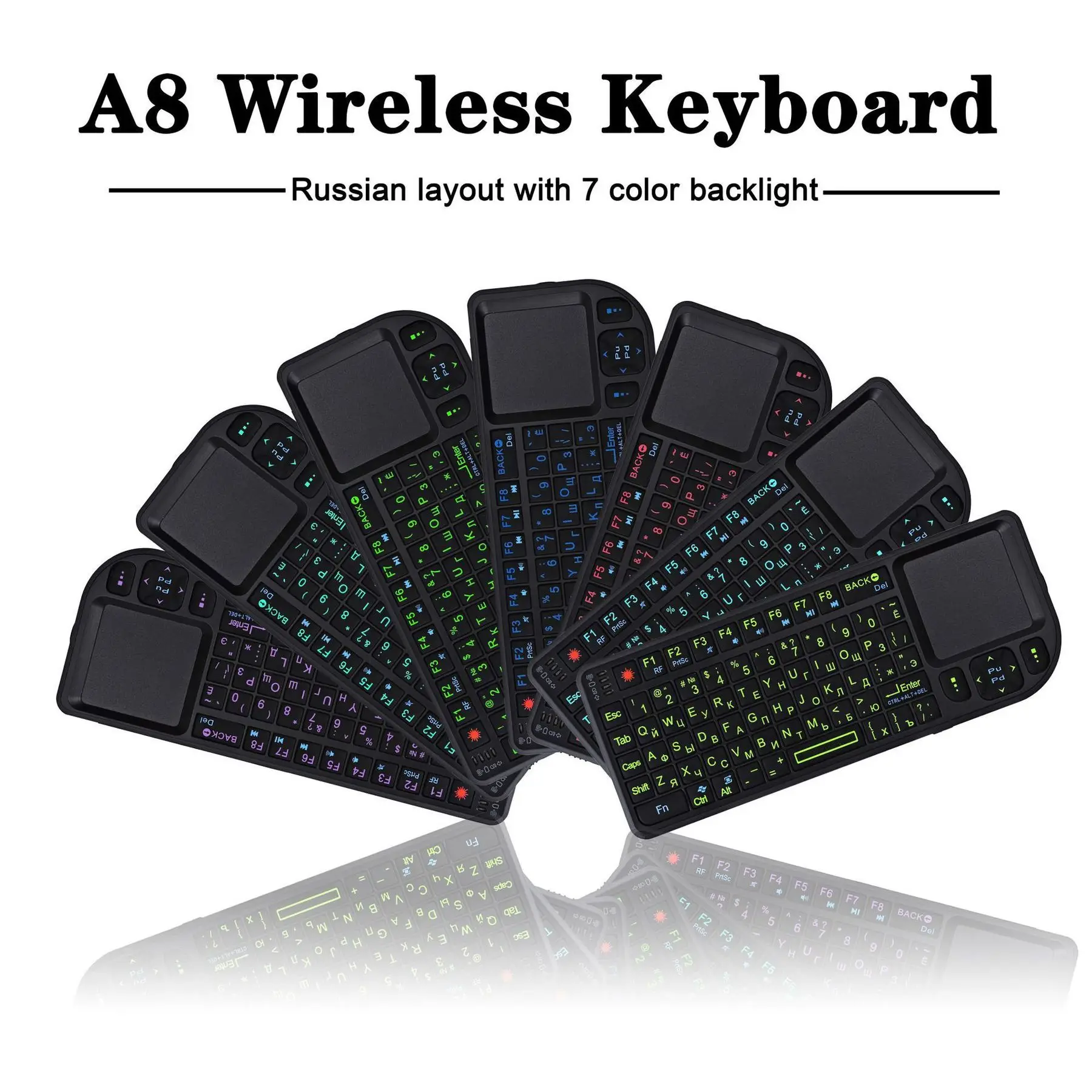 3 In 1 Mini Handheld 2.4G RF Wireless Keyboard With Touchpad Mouse For PC Notebook Smart TV Box Spanish Russian English
3 In 1 Mini Handheld 2.4G RF Wireless Keyboard With Touchpad Mouse For PC Notebook Smart TV Box Spanish Russian English