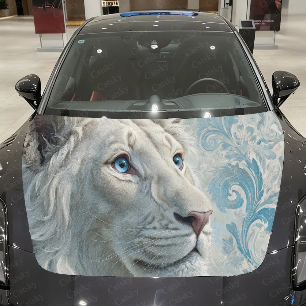 Snow Lion & Cyan Twisted Vine Car Vinyl Wrap, PVC Waterproof Car Hood Sticker, Self-Adhesive Scratch-Resistant Stickers
Snow Lion & Cyan Twisted Vine Car Vinyl Wrap, PVC Waterproof Car Hood Sticker, Self-Adhesive Scratch-Resistant Stickers