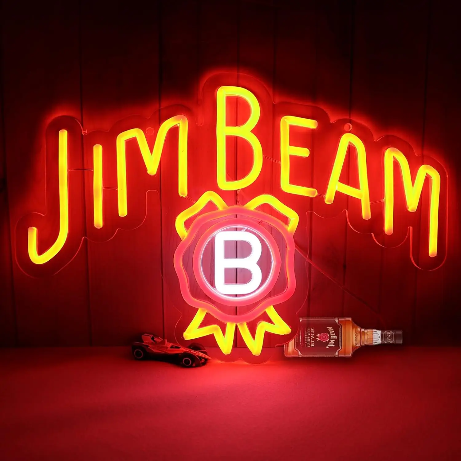 LED Bar Neon Sign Jim Beam Art Wall Hanging Decor USB Powered Whiskey Neon Electric Display Lights for Beer Club Bistro Party
LED Bar Neon Sign Jim Beam Art Wall Hanging Decor USB Powered Whiskey Neon Electric Display Lights for Beer Club Bistro Party