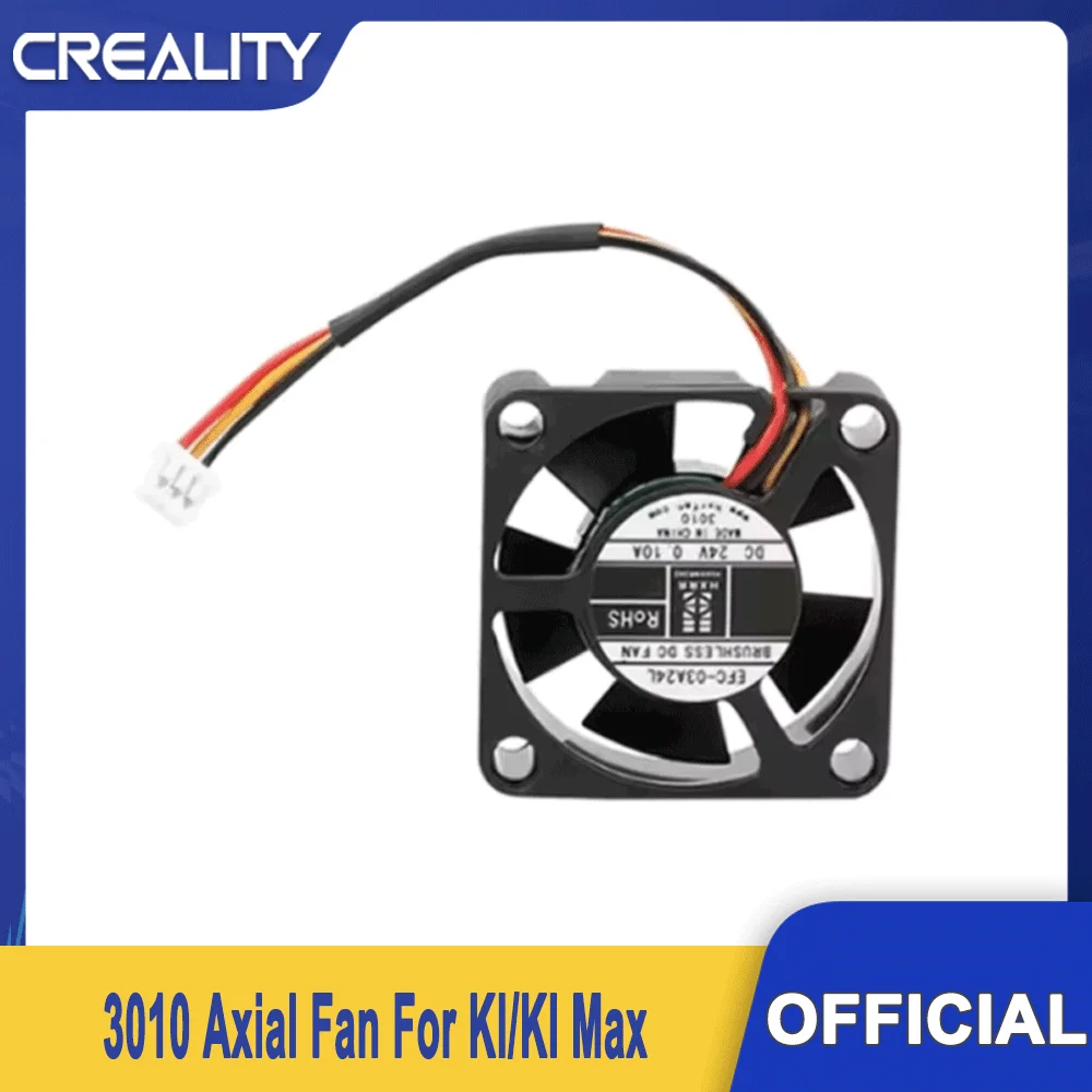 Creality K1C/K1 Max Fan 3010 Axial Fan DC 24V Ball Bearing for K1/K1 Max 3D Printer Accessories Replacement
Creality K1C/K1 Max Fan 3010 Axial Fan DC 24V Ball Bearing for K1/K1 Max 3D Printer Accessories Replacement