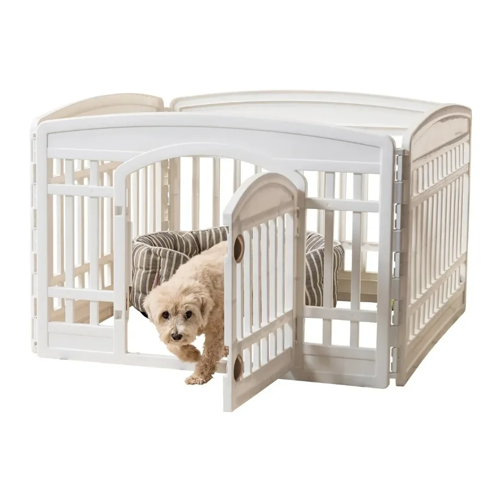 4 Panel 24H inch Foldable Exercise Enclosure Plastic Pet Playpen with Door, White Good for Small Puppies
4 Panel 24H inch Foldable Exercise Enclosure Plastic Pet Playpen with Door, White Good for Small Puppies