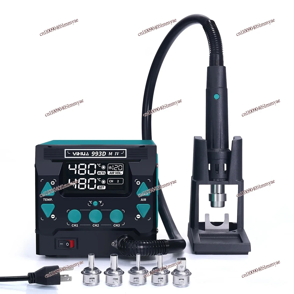 993DM IV 1000W Fast Desoldering Hot Air Gun Soldering Station Intelligent BGA Rework Station for PCB Chip Repair 
993DM IV 1000W Fast Desoldering Hot Air Gun Soldering Station Intelligent BGA Rework Station for PCB Chip Repair