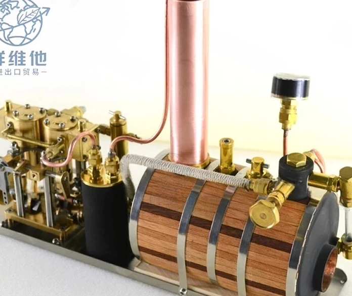 Two-Cylinder Reciprocating Steam Engine Kit with Vertical & Horizontal Boiler, Retro Engine Model
Two-Cylinder Reciprocating Steam Engine Kit with Vertical & Horizontal Boiler, Retro Engine Model