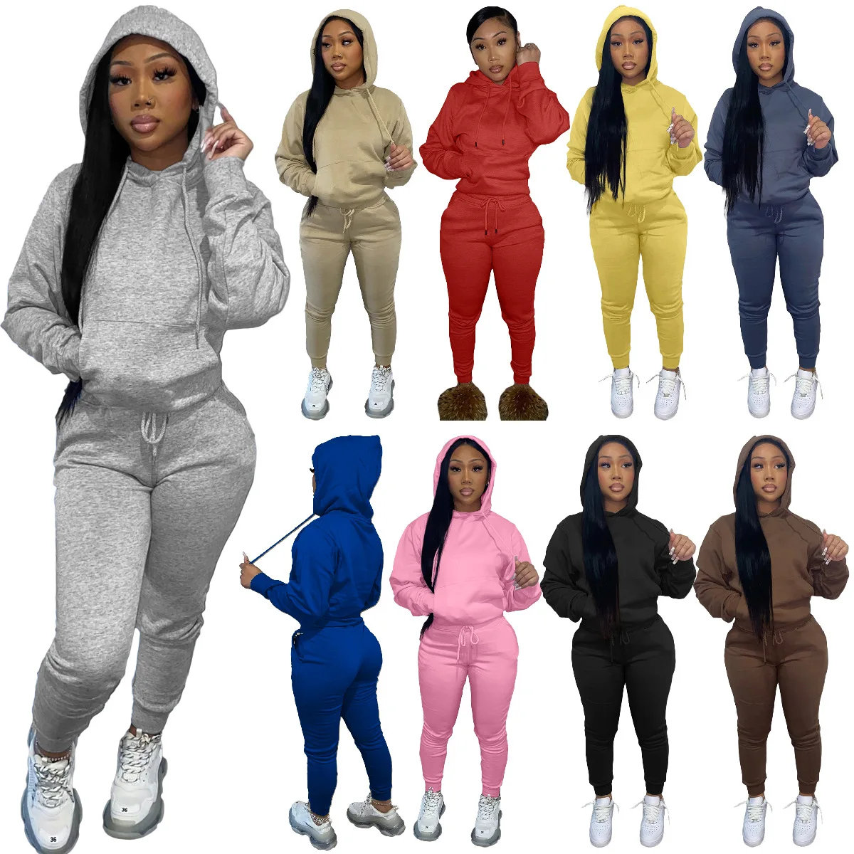Siamese Cap Women Casual Set Fleece Two Piece Cotton Long Trousers Sweatshirt Fashion Casual Female Loose Pullovers Hoody 2023
Siamese Cap Women Casual Set Fleece Two Piece Cotton Long Trousers Sweatshirt Fashion Casual Female Loose Pullovers Hoody 2023
