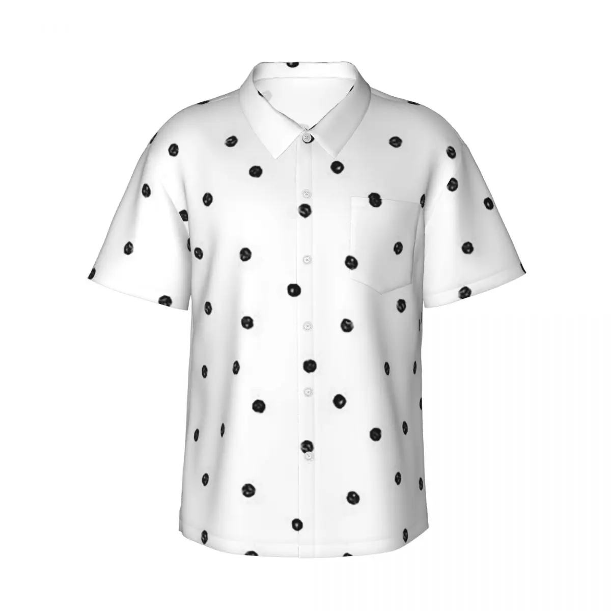 Black White Polka Dot Men's Shirts Hawaiian Short Sleeve Shirt Funny Button Tops for Summer Beach
Black White Polka Dot Men's Shirts Hawaiian Short Sleeve Shirt Funny Button Tops for Summer Beach