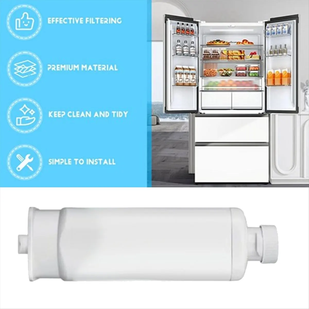 (ABZD) 3 Pcs DA97-17376B Refrigerator Water Filter Refrigerator Filter Element 3 Layers of Effective Filtration
(ABZD) 3 Pcs DA97-17376B Refrigerator Water Filter Refrigerator Filter Element 3 Layers of Effective Filtration