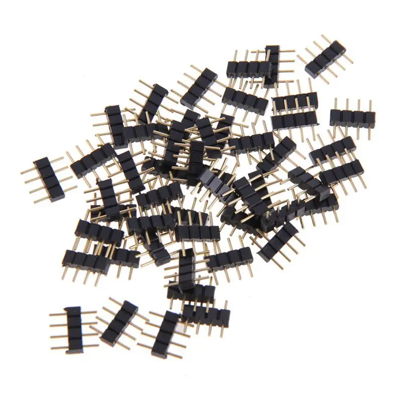 100pcs Connector Adapter 4 Pin 5 Pin Needle Male Type Double 4Pin RGB 5Pin RGBW for 3528 2835 5050 LED Strip Light Accessories
100pcs Connector Adapter 4 Pin 5 Pin Needle Male Type Double 4Pin RGB 5Pin RGBW for 3528 2835 5050 LED Strip Light Accessories
