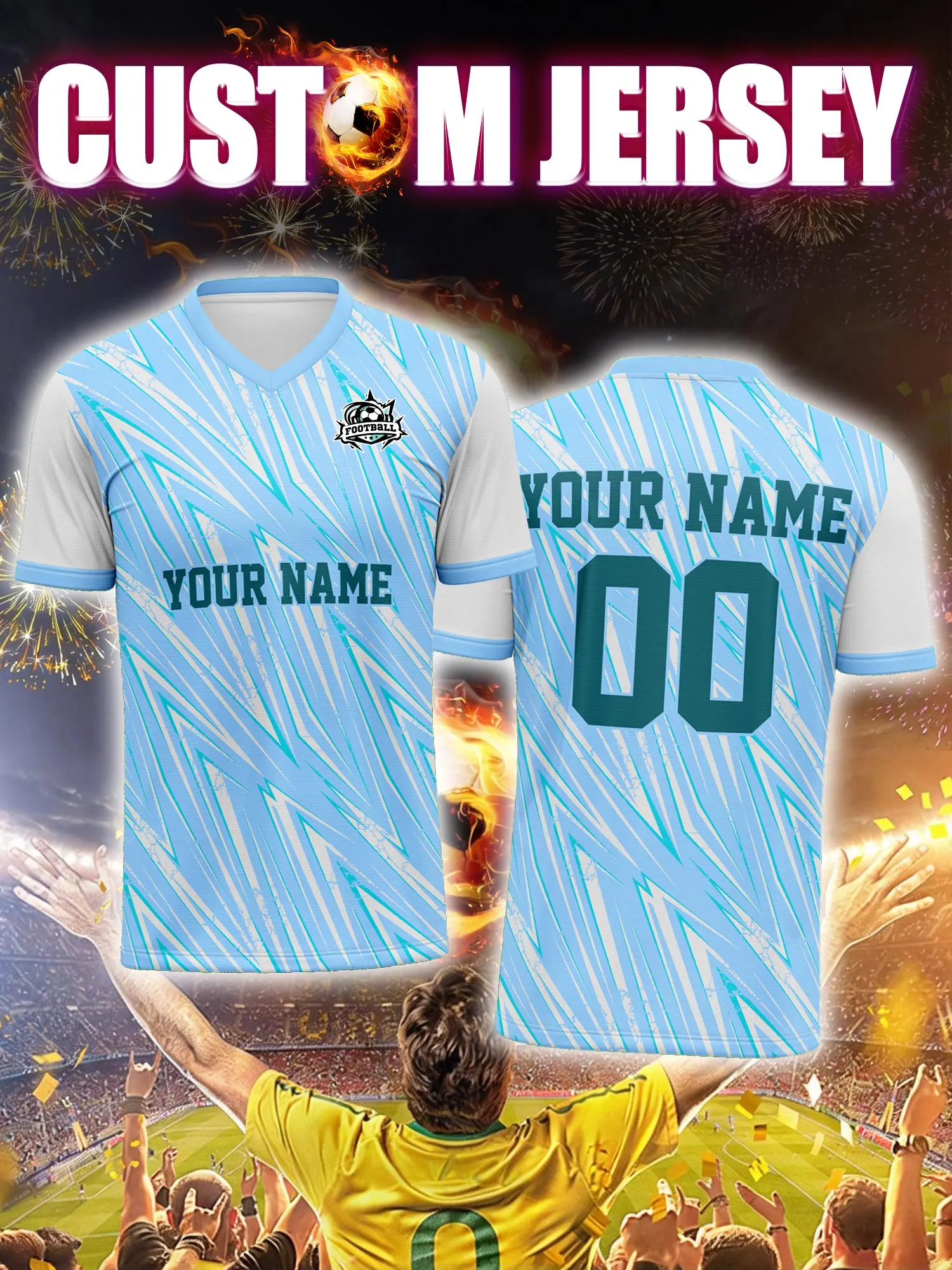 Custom Soccer Jersey With Custom Image, Number And Name, exclusive limited-release supporter kit
Custom Soccer Jersey With Custom Image, Number And Name, exclusive limited-release supporter kit