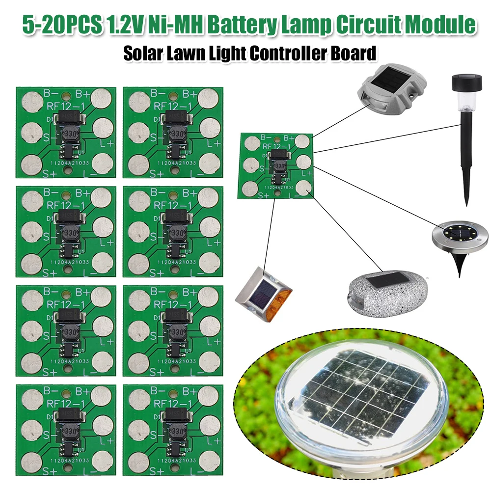Solar Lawn Lamp Controller Board Ni-MH Battery Circuit Module for Street Lights Home Solar Landscape Lights
Solar Lawn Lamp Controller Board Ni-MH Battery Circuit Module for Street Lights Home Solar Landscape Lights