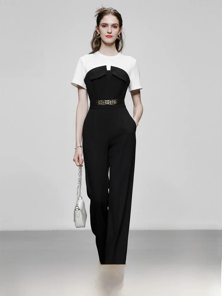Fashionable Black High-Waisted Wide-Leg Jumpsuit Women's Clothing Slimming Waist Design Summer 2026 Elegant Long Pants One-Piece
Fashionable Black High-Waisted Wide-Leg Jumpsuit Women's Clothing Slimming Waist Design Summer 2026 Elegant Long Pants One-Piece