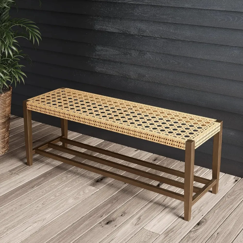 2-Seat Outdoor Bench with Storage Wicker Patio Bench for Garden Porch Living Room Bedroom
2-Seat Outdoor Bench with Storage Wicker Patio Bench for Garden Porch Living Room Bedroom