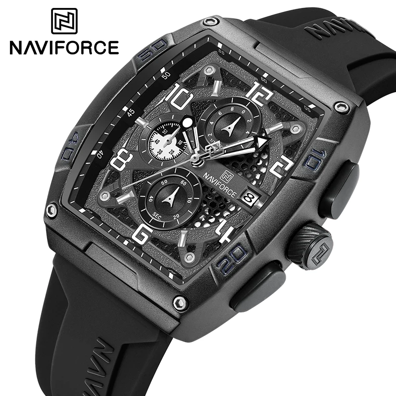 Чоловічі годинники NAVIFORCE, модний силіконовий ремінець, кварцовий наручний годинник із дисплеєм дати, чоловічий класичний діловий спортивний водонепроникний годинник 2024
Чоловічі годинники NAVIFORCE, модний силіконовий ремінець, кварцовий наручний годинник із дисплеєм дати, чоловічий класичний діловий спортивний водонепроникний годинник 2024