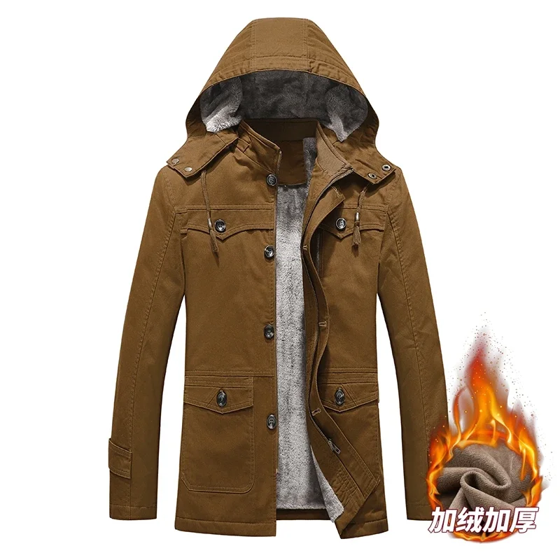 Casual Fashion Hooded Men Long Parka Jacket Heavy Thick Warm Outerwear Coats Fashion Thicken Warm Clothing for Men All-match
Casual Fashion Hooded Men Long Parka Jacket Heavy Thick Warm Outerwear Coats Fashion Thicken Warm Clothing for Men All-match