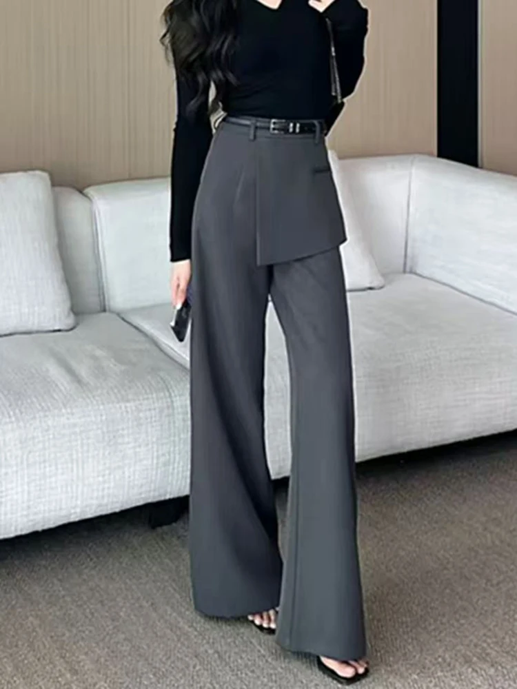 Женские широкие брюки Ele ey: повседневные, осенне-зимние, весенние, модные, с высокой талией, имитация двух частей, утягивающие брюки-кюлоты
Женские широкие брюки Ele ey: повседневные, осенне-зимние, весенние, модные, с высокой талией, имитация двух частей, утягивающие брюки-кюлоты