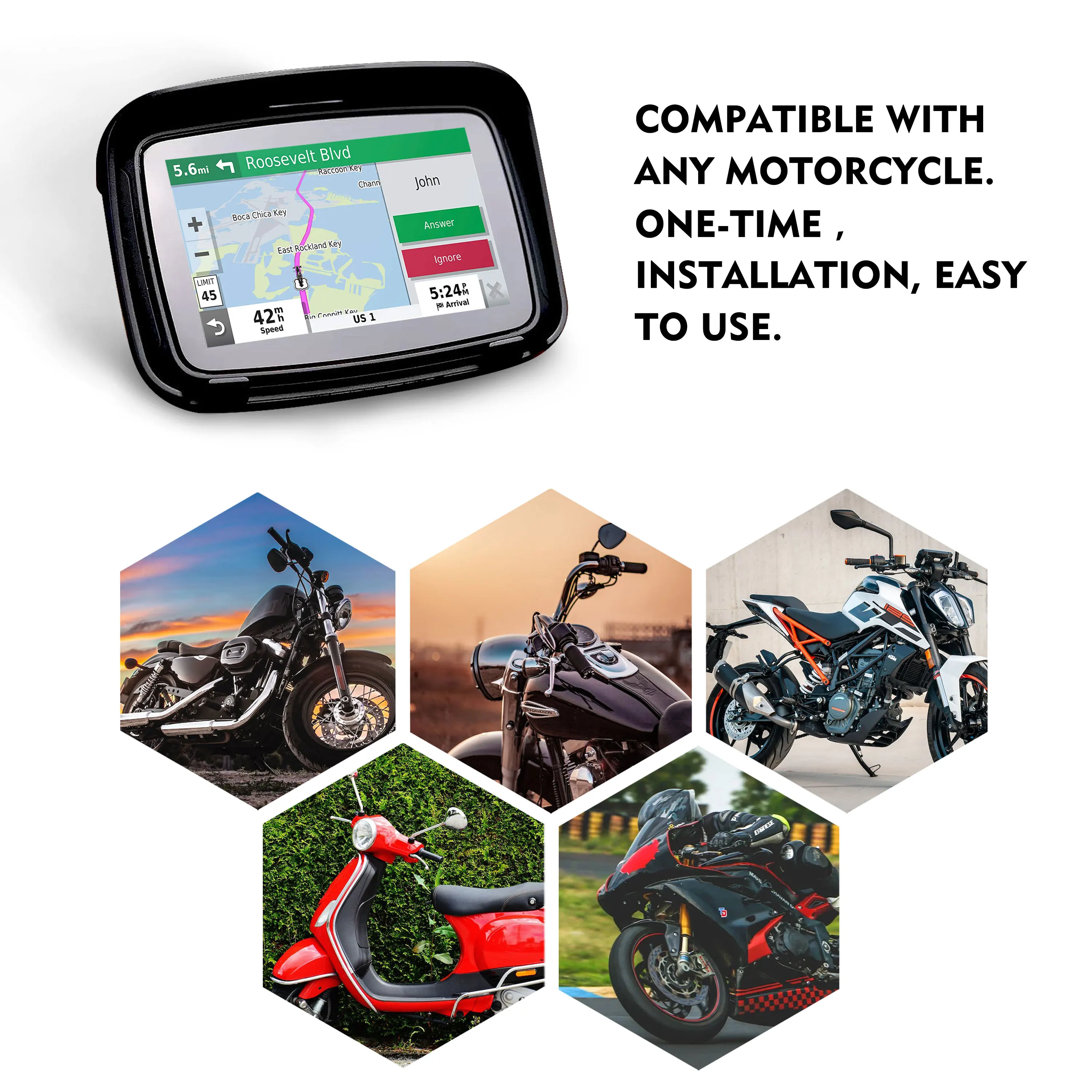 5-дюймовый портативный GPS-навигатор для мотоцикла, водостойкий IP67 сенсорный экран для Android, Apple Carplay
5-дюймовый портативный GPS-навигатор для мотоцикла, водостойкий IP67 сенсорный экран для Android, Apple Carplay