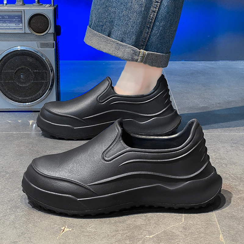 Men's Non-Slip, Wear-Resistant Slip-On Work Shoes, Chef's Shoes, Black Kitchen Work Shoes, Waterproof and Oil-Proof Sandals
Men's Non-Slip, Wear-Resistant Slip-On Work Shoes, Chef's Shoes, Black Kitchen Work Shoes, Waterproof and Oil-Proof Sandals