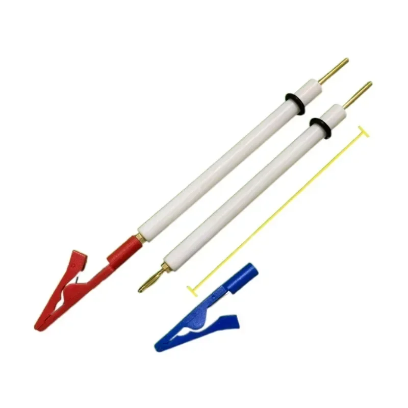 Crocodile clip electrode clip, 5mm slotted crocodile leather clip electrode clip. Does not harm the work piece sample.
Crocodile clip electrode clip, 5mm slotted crocodile leather clip electrode clip. Does not harm the work piece sample.