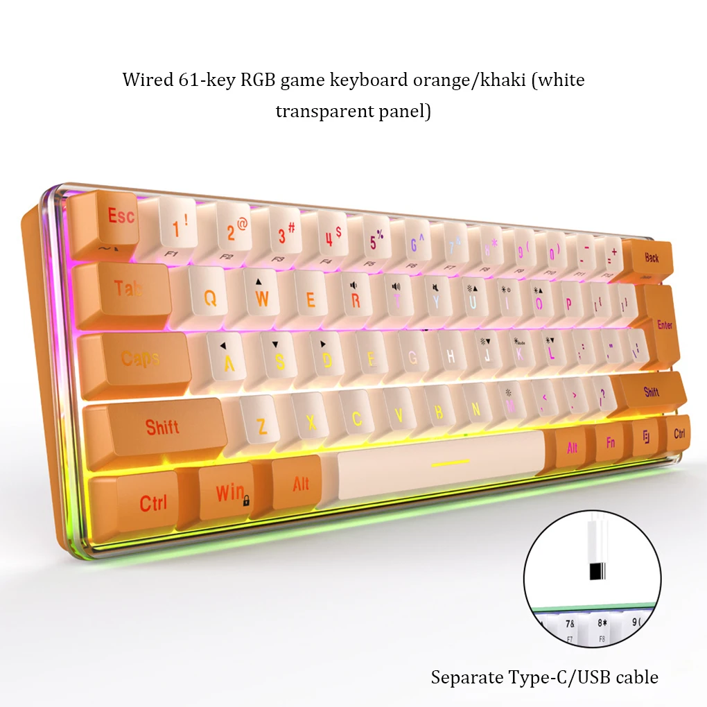 RGB Wired Mechanical Keyboard 61 Keys Home Office Business Notebook Laptop PC Computer Key Board Upgrade Spare Pink
RGB Wired Mechanical Keyboard 61 Keys Home Office Business Notebook Laptop PC Computer Key Board Upgrade Spare Pink