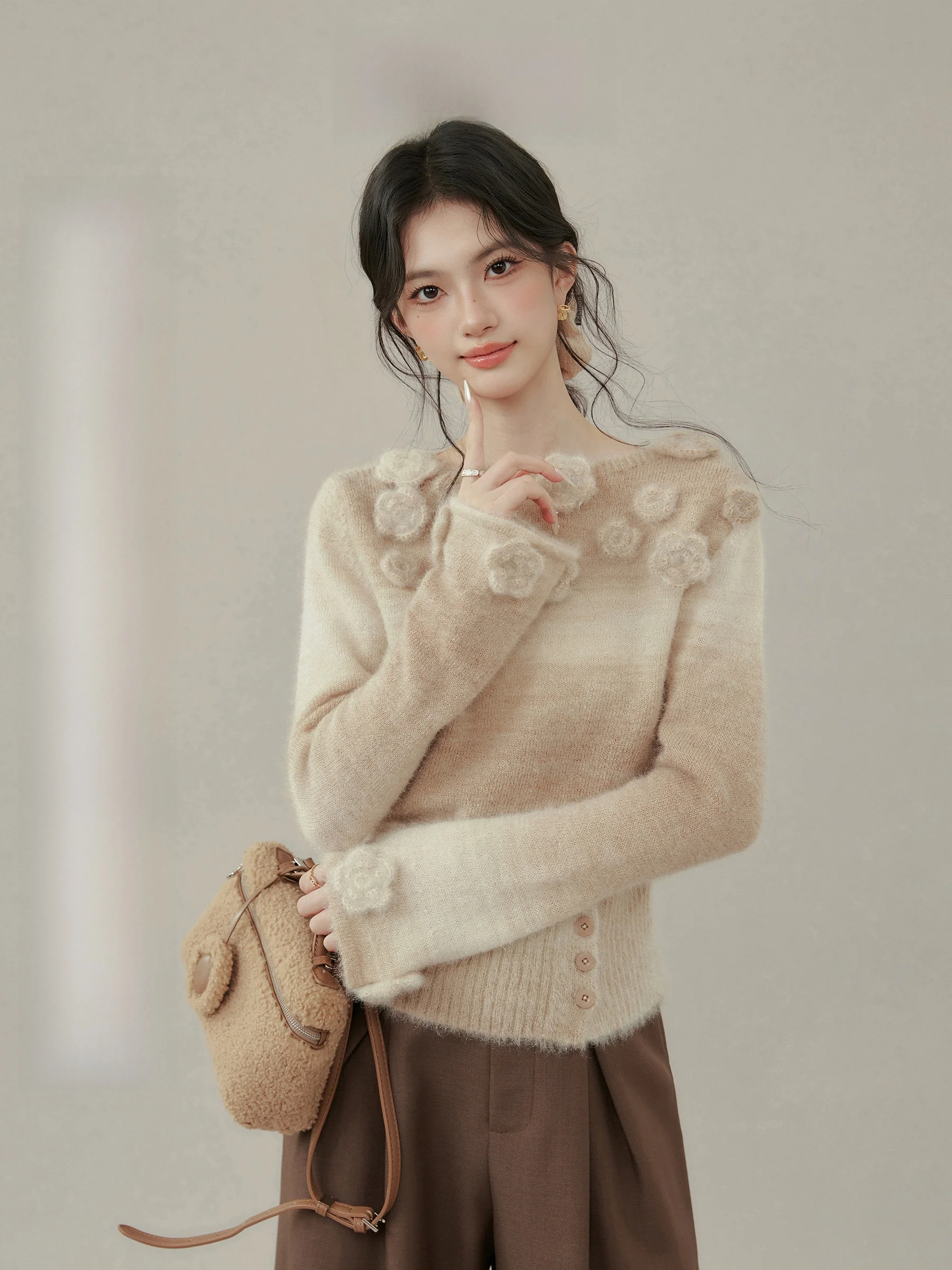 Warm Knitted Sweater Floral Art Handmade Workop Autumn Sle for Plump Women 3D Flower Design Commute Sle Long Sve rou...
Warm Knitted Sweater Floral Art Handmade Workop Autumn Sle for Plump Women 3D Flower Design Commute Sle Long Sve rou...