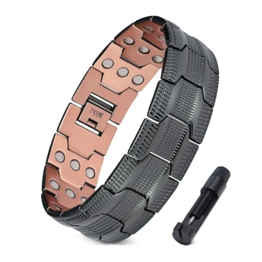3X Strength Copper Magnetic Bracelet for Men, Pure Copper Bracelet Included Adjustable Sizing Tool
3X Strength Copper Magnetic Bracelet for Men, Pure Copper Bracelet Included Adjustable Sizing Tool