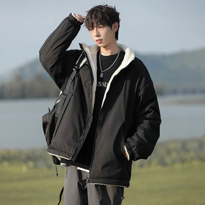 2025 Winter Men Plush Coat Fashion Thicken Fleece Turn Down Collar Man Outerwear Solid Color Long Sleeve Zipper Male Jacket
2025 Winter Men Plush Coat Fashion Thicken Fleece Turn Down Collar Man Outerwear Solid Color Long Sleeve Zipper Male Jacket
