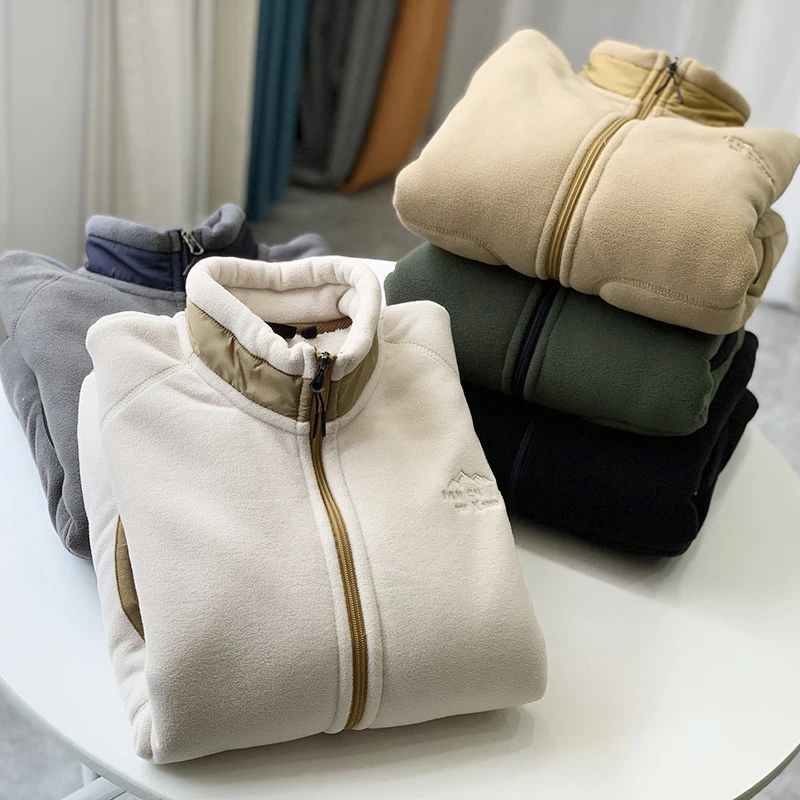 Весенне-осенняя утепленная флисовая куртка для мужчин, теплая куртка с воротником-стойкой, женская универсальная уличная одежда с длинным рукавом, повседневная верхняя одежда для пар
Весенне-осенняя утепленная флисовая куртка для мужчин, теплая куртка с воротником-стойкой, женская универсальная уличная одежда с длинным рукавом, повседневная верхняя одежда для пар