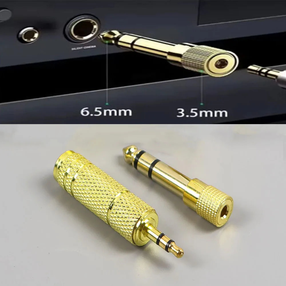 1/2Pcs Gold 6.3mm 1/4" Male Plug to 3.5MM 1/8" Female Jack Stereo Headphone Audio Adapter Home Connectors Adapter Microphone
1/2Pcs Gold 6.3mm 1/4" Male Plug to 3.5MM 1/8" Female Jack Stereo Headphone Audio Adapter Home Connectors Adapter Microphone
