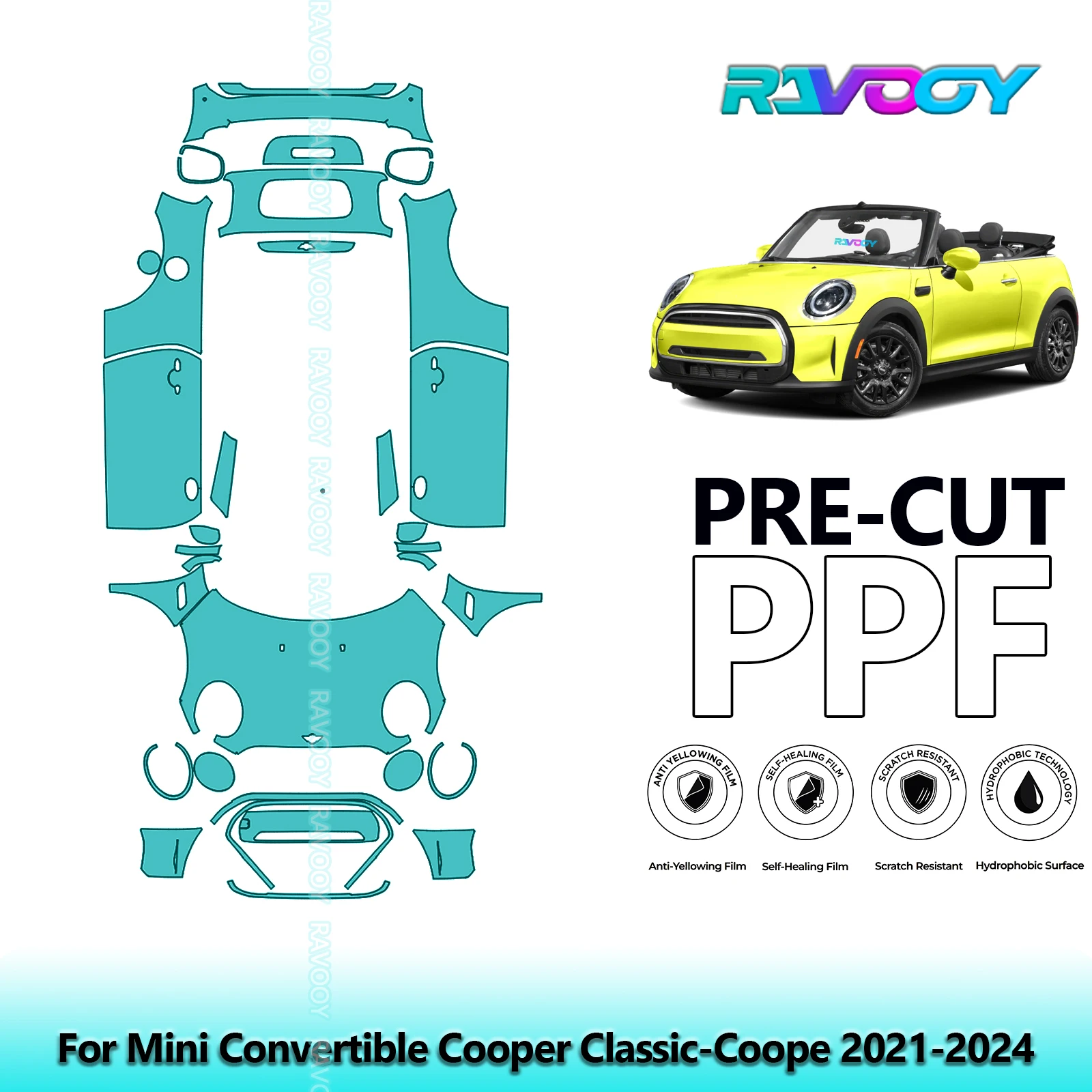 8.5Mil Precut PPF Paint Protection Film Full Vehicle Clear Bra For Mini Convertible Cooper Classic-Coope 2021-2024
8.5Mil Precut PPF Paint Protection Film Full Vehicle Clear Bra For Mini Convertible Cooper Classic-Coope 2021-2024