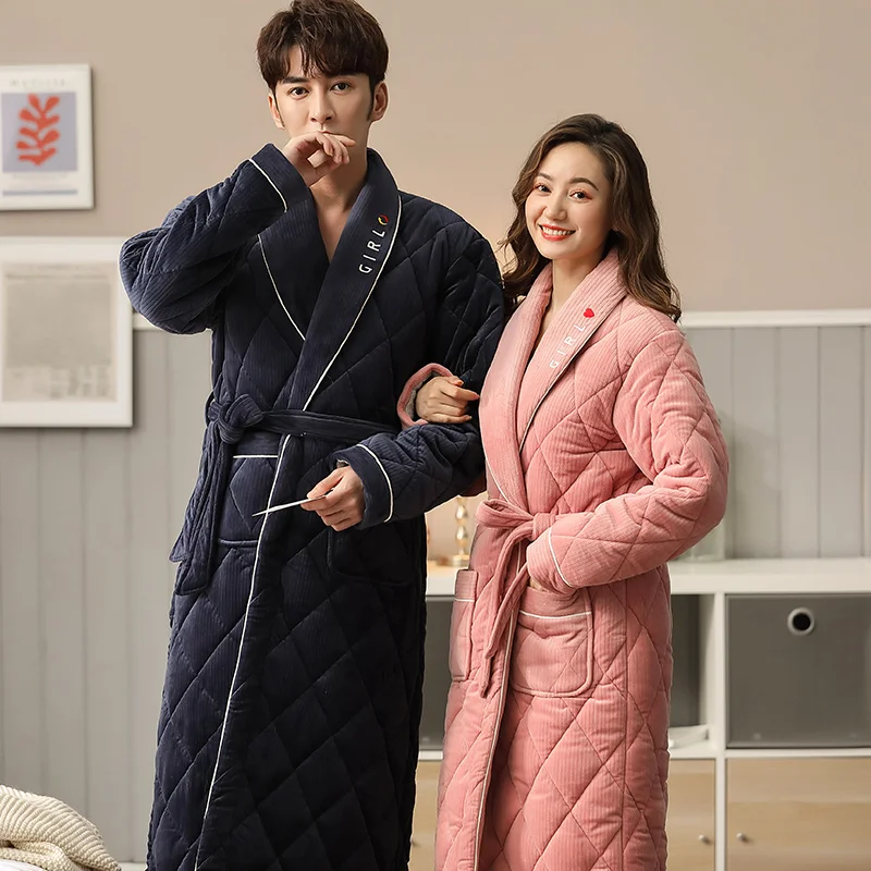 Новейший халат для пары, зимний 3-слойный хлопковый халат на клипсе, толстые пижамы, халаты Hombre 3XL
Новейший халат для пары, зимний 3-слойный хлопковый халат на клипсе, толстые пижамы, халаты Hombre 3XL