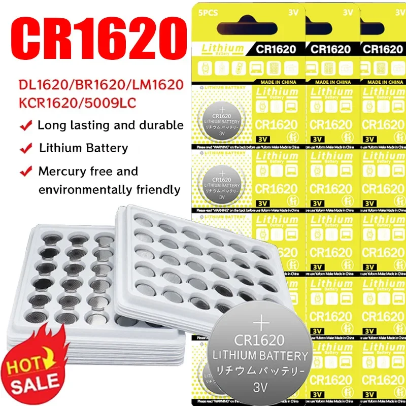 Литиевая батарея CR1620 3 в DL1620 BR1620 ECR1620 5009LC LM1620 CR 1620 KCR1620 30 мАч
Литиевая батарея CR1620 3 в DL1620 BR1620 ECR1620 5009LC LM1620 CR 1620 KCR1620 30 мАч