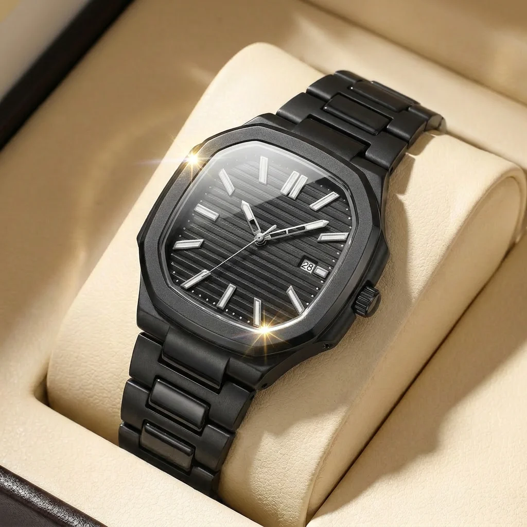 1pcs Men's Black Resin Band Luxury Business Tonneau Quartz Watch for Party Holiday Gift
1pcs Men's Black Resin Band Luxury Business Tonneau Quartz Watch for Party Holiday Gift