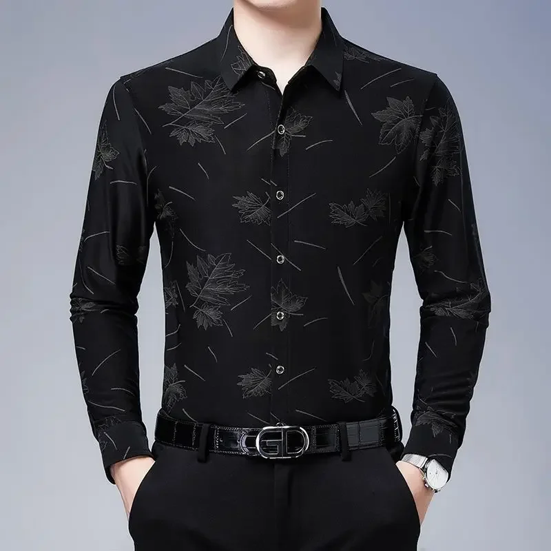 Fashion Men Vintage Hawaiian Long Sleeve Shirt Spring Koreon Streetwear Male Clothes Business Casual Black Tops JJ327
Fashion Men Vintage Hawaiian Long Sleeve Shirt Spring Koreon Streetwear Male Clothes Business Casual Black Tops JJ327