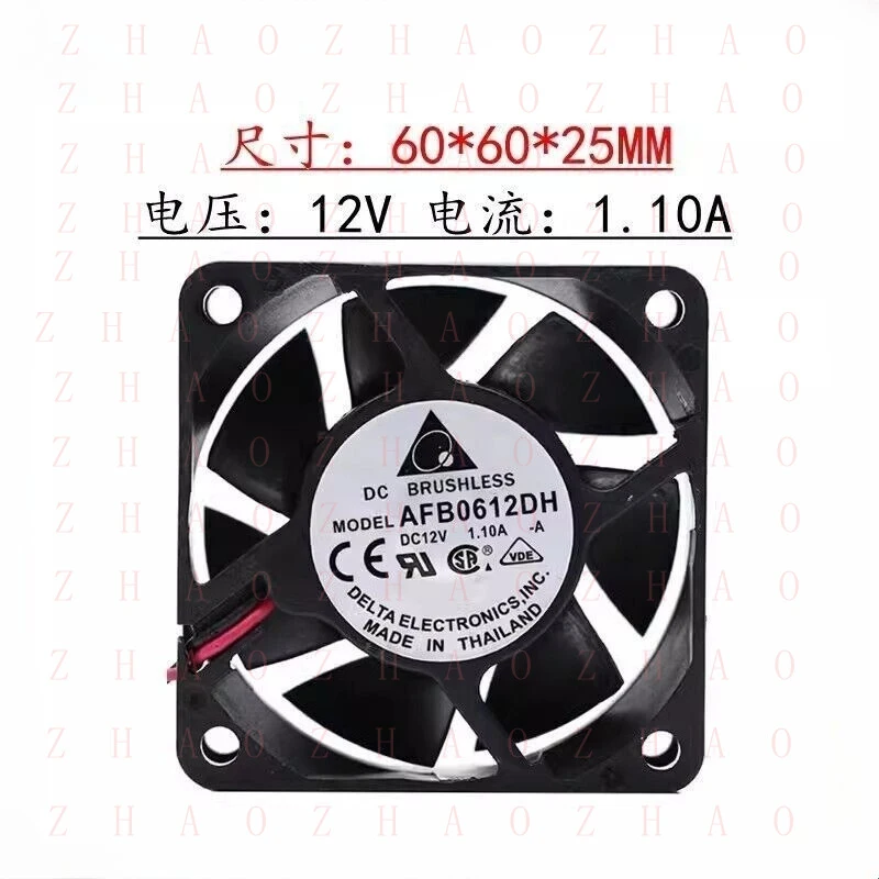 L+ for Delta BRUSHLESS AFB0612DH DC12V 1.10A 60*60*25MM 4-Wire Cooling Fan MODEL
L+ for Delta BRUSHLESS AFB0612DH DC12V 1.10A 60*60*25MM 4-Wire Cooling Fan MODEL