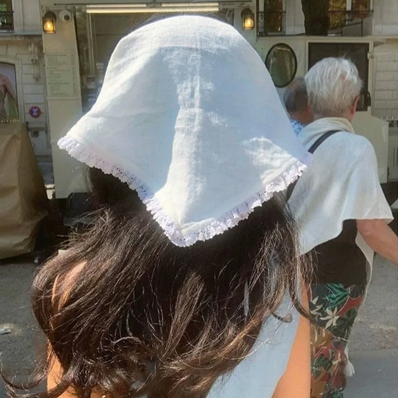Elegant White Blue Lace Headscarf Hollow Breathable Light Fashion Beach Photo Shooting Casual Neck Hair Accessories for Women
Elegant White Blue Lace Headscarf Hollow Breathable Light Fashion Beach Photo Shooting Casual Neck Hair Accessories for Women