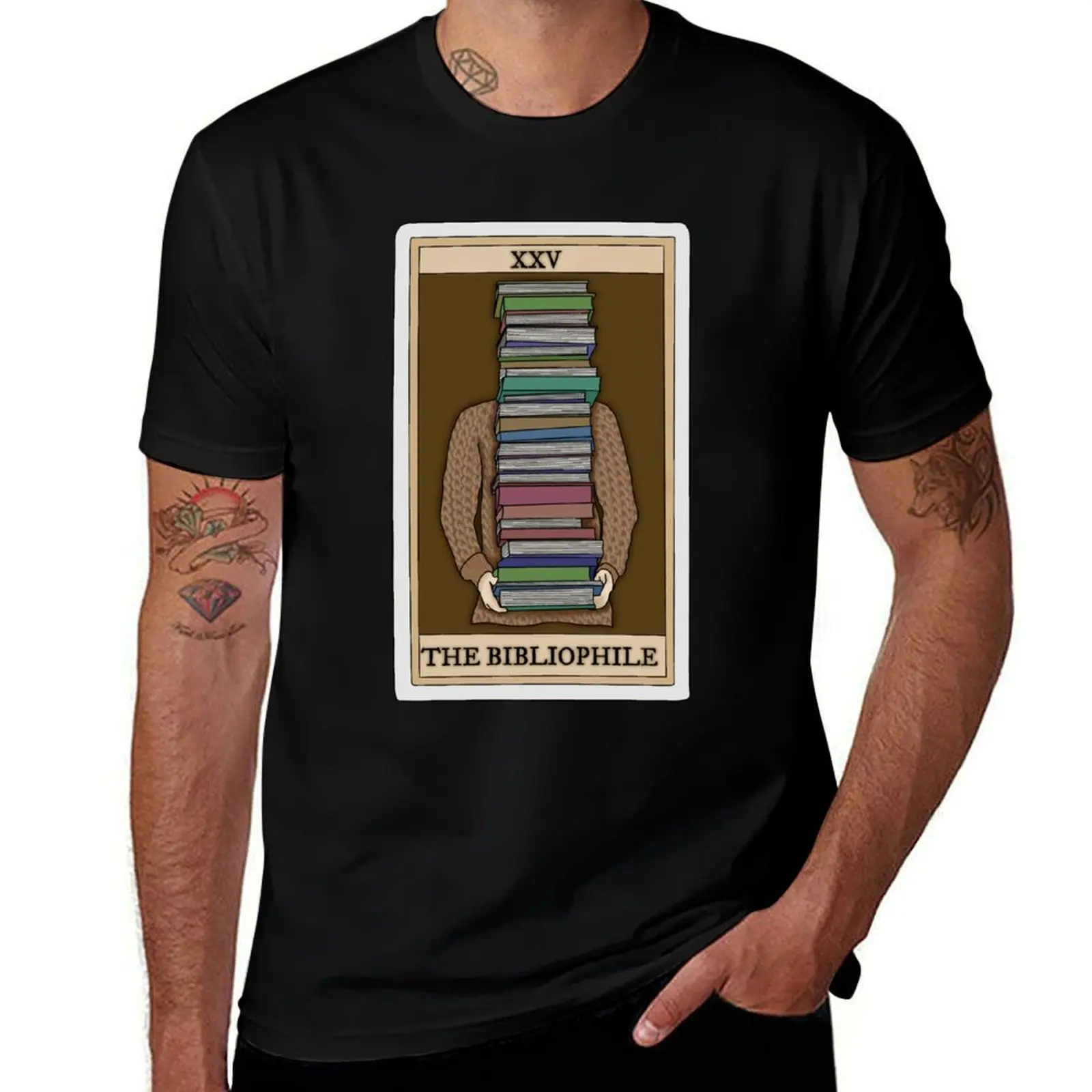 The Bibliophile (bookish tarot card collection) T-Shirt cotton graphic tees plus sizes mens workout shirts
The Bibliophile (bookish tarot card collection) T-Shirt cotton graphic tees plus sizes mens workout shirts