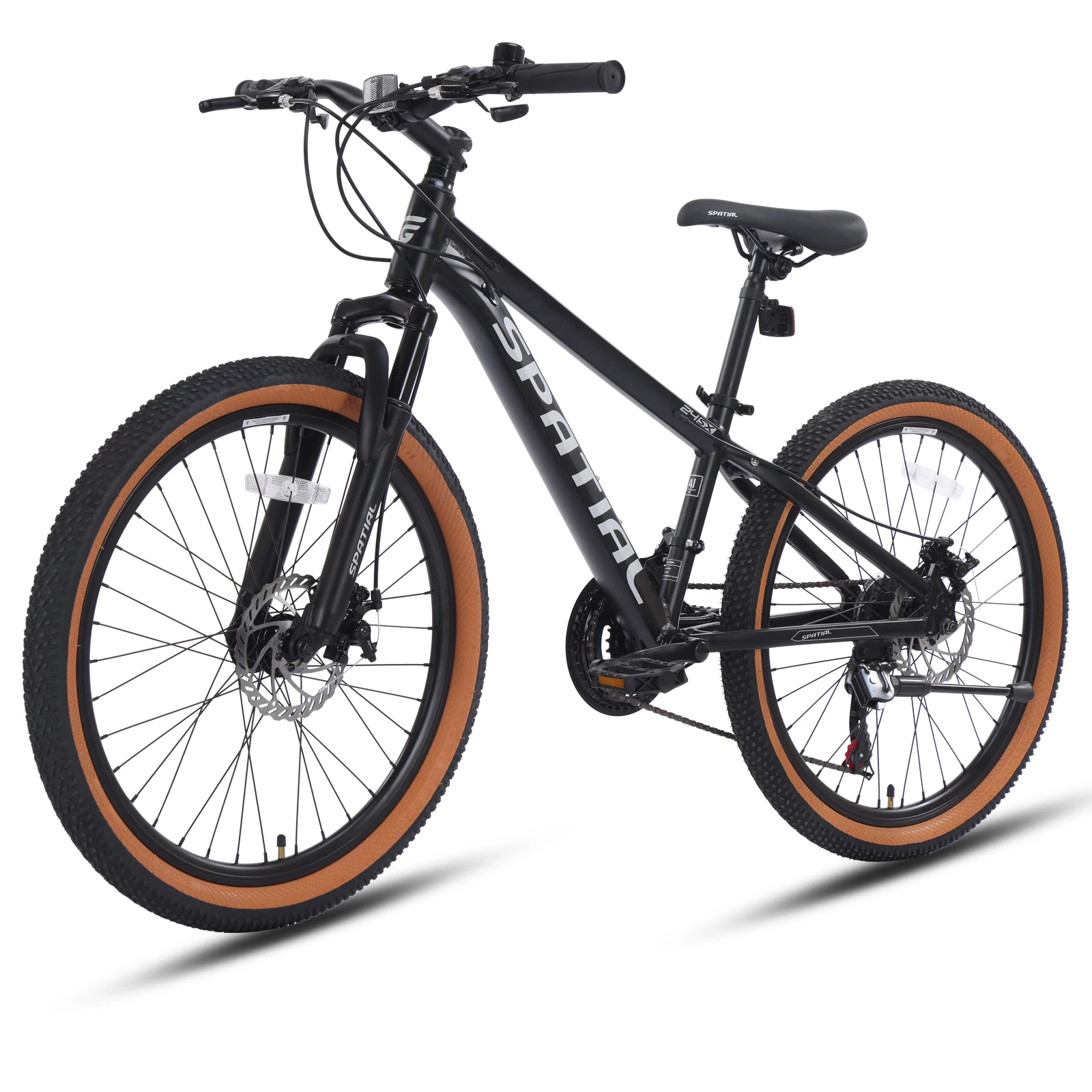 Spatial 24" 21 Speed Mountain Bike Aluminum Frame Dual Disc Brake Outdoor Cycling Bicycle For youth and Teens
Spatial 24" 21 Speed Mountain Bike Aluminum Frame Dual Disc Brake Outdoor Cycling Bicycle For youth and Teens