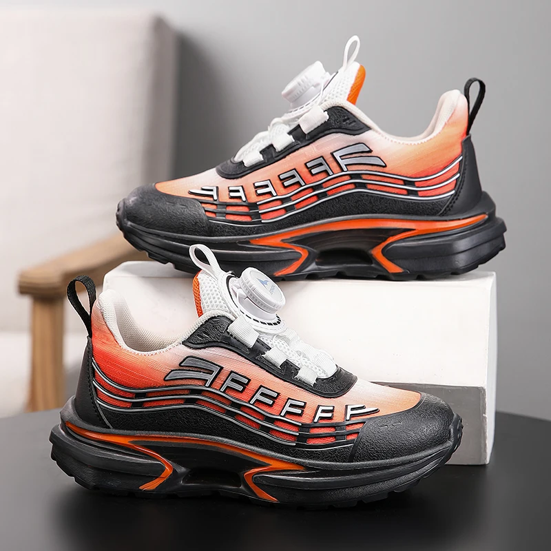 New spring children's casual sneakers rotating button breathable outdoor running shoes comfortable and soft
New spring children's casual sneakers rotating button breathable outdoor running shoes comfortable and soft