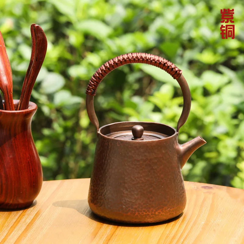 Pure Handmade Trumpet Copper Kettle Copper Teapot Beam Tea Brewing Kettle Kung Fu Teapot Retro Small Kettle
Pure Handmade Trumpet Copper Kettle Copper Teapot Beam Tea Brewing Kettle Kung Fu Teapot Retro Small Kettle