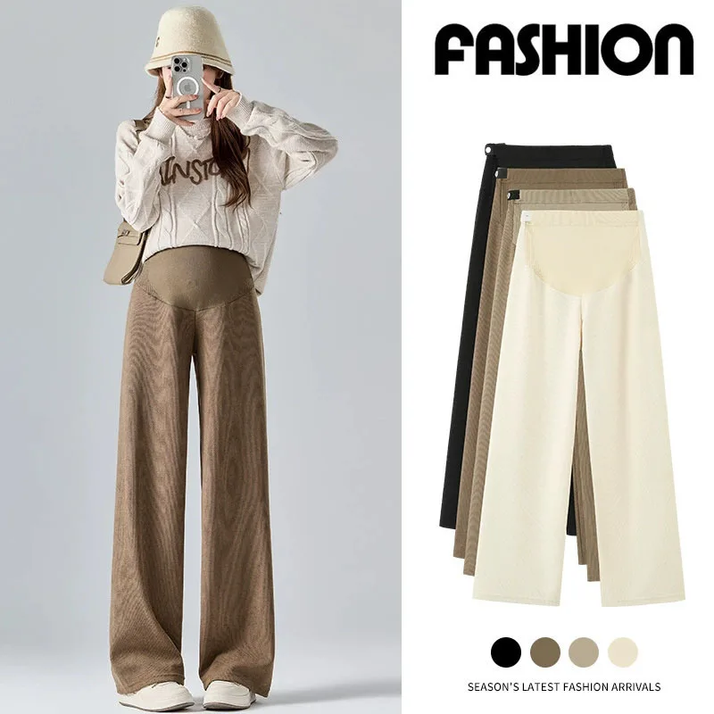 Spring Autumn Fashion Maternity Straight Pants Wide Leg Loose Across High Waist Trousers Clothes for Pregnant Women Pregnancy
Spring Autumn Fashion Maternity Straight Pants Wide Leg Loose Across High Waist Trousers Clothes for Pregnant Women Pregnancy