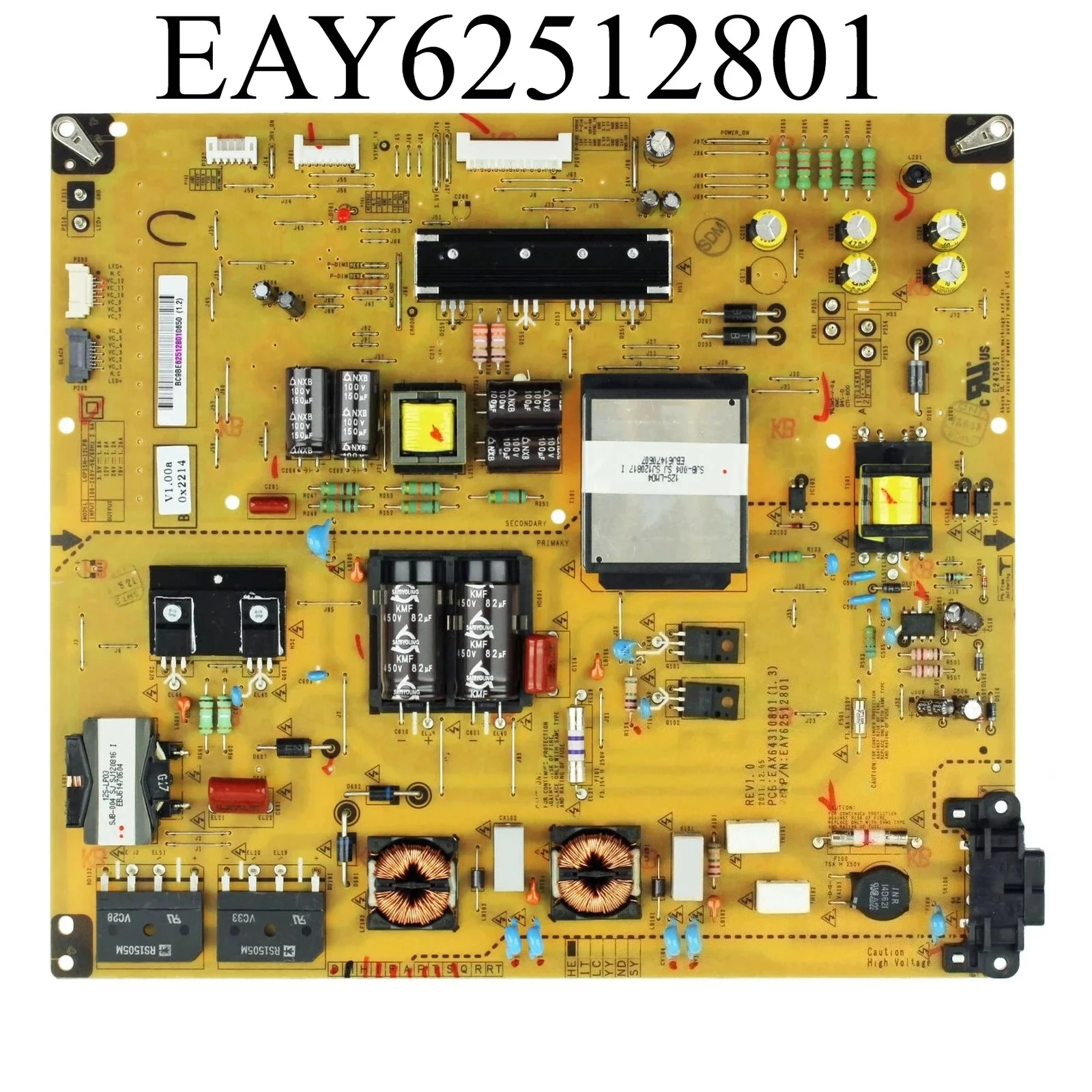 Power Supply Board EAY62512801 EAX64310801(1.3) LGP55H-12LPS PLDK-L102A for LG 55LM5800-UC 55LM4700-UE 55LM4600-UC 55G2-UG TV
Power Supply Board EAY62512801 EAX64310801(1.3) LGP55H-12LPS PLDK-L102A for LG 55LM5800-UC 55LM4700-UE 55LM4600-UC 55G2-UG TV