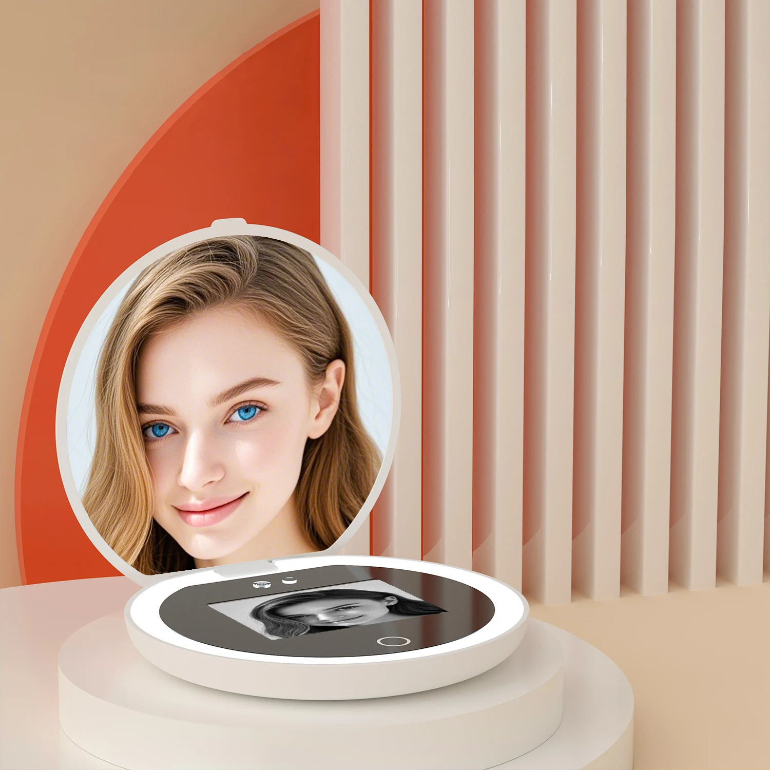 Portable Smart Lighting Makeup Mirror Sunscreen Skin Protection UV Detection Magic Mirror
Portable Smart Lighting Makeup Mirror Sunscreen Skin Protection UV Detection Magic Mirror