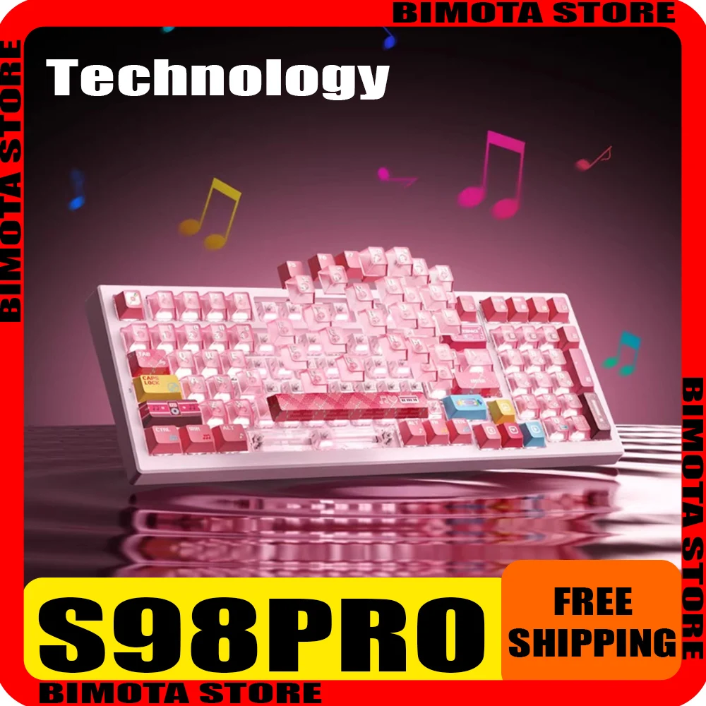 Технология S98Pro 3-режимная механическая клавиатура RGB Беспроводная Bluetooth игровая 12000 мАч Офисная настраиваемая клавиатура Аксессуары для ПК
Технология S98Pro 3-режимная механическая клавиатура RGB Беспроводная Bluetooth игровая 12000 мАч Офисная настраиваемая клавиатура Аксессуары для ПК
