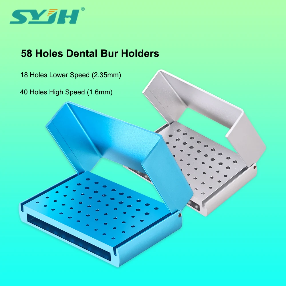 SYJH Dental 58 Holes High/low Speed Burs Sterilization Box Autoclavable Aluminium Alloy Instrument Oral Cavity Dentistry Tools
SYJH Dental 58 Holes High/low Speed Burs Sterilization Box Autoclavable Aluminium Alloy Instrument Oral Cavity Dentistry Tools