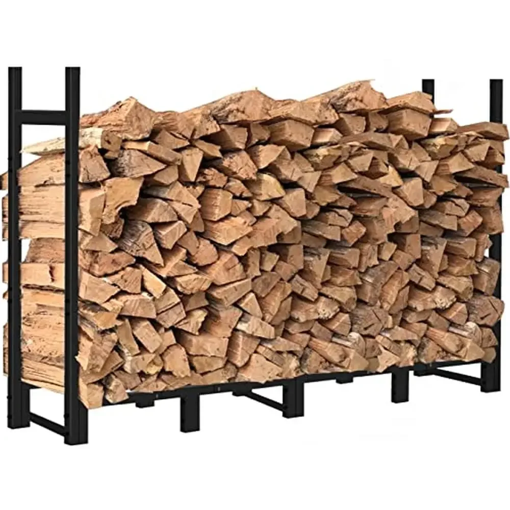 Outdoor Adjustable Heavy Duty 8ft Firewood Rack Holder Steel Stacker Log Storage Organizer Wood Stand 96"x12"x45.6" Black Easy
Outdoor Adjustable Heavy Duty 8ft Firewood Rack Holder Steel Stacker Log Storage Organizer Wood Stand 96"x12"x45.6" Black Easy