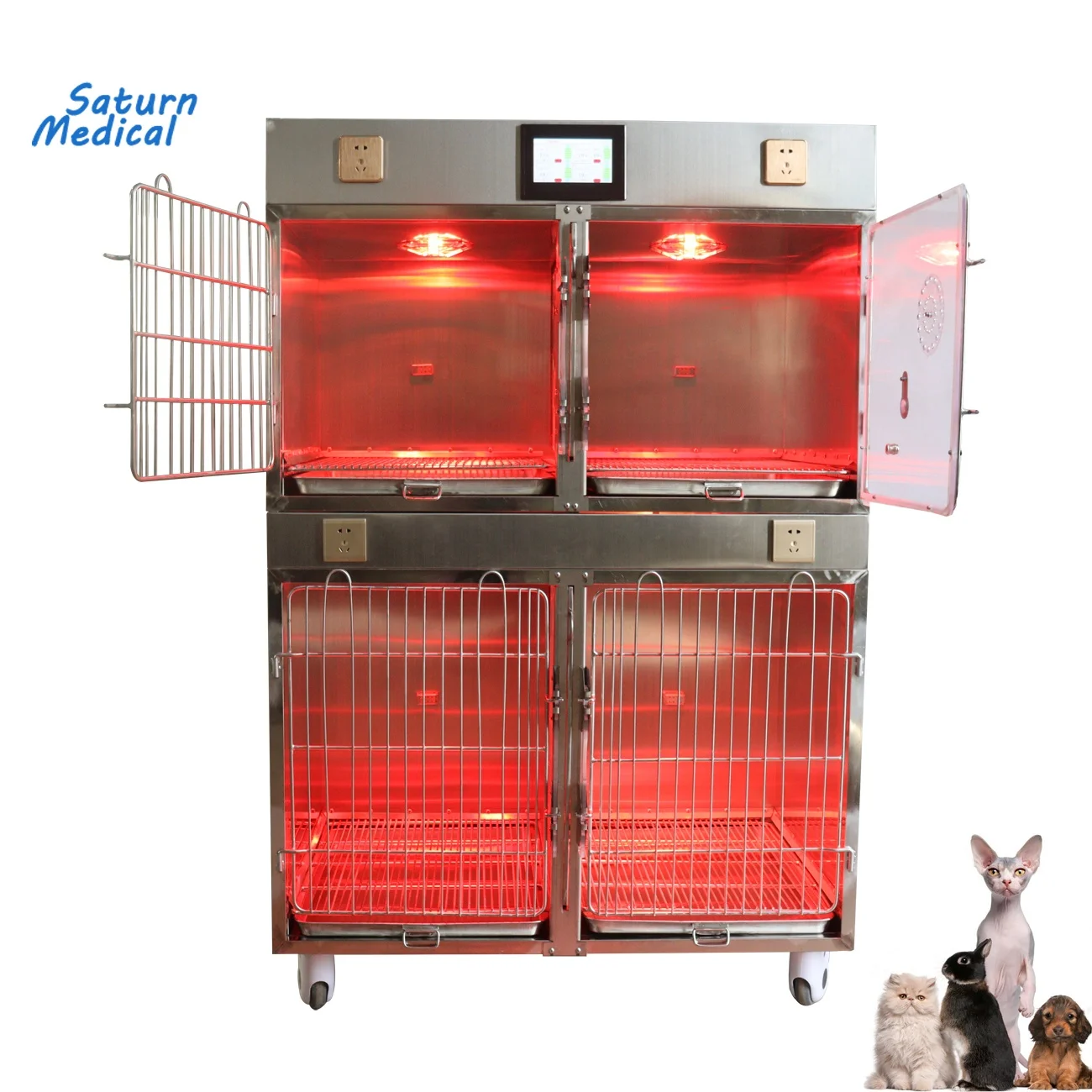 Hot Sale Reusable 304 Stainless Steel LCD Touchscreen Thermostatic Control Dog Large Animal Veterinary Intensive Care Infrared
Hot Sale Reusable 304 Stainless Steel LCD Touchscreen Thermostatic Control Dog Large Animal Veterinary Intensive Care Infrared