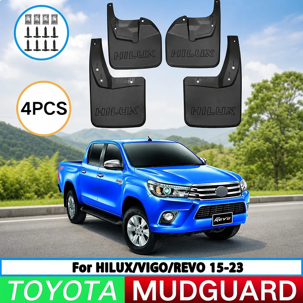 For Toyota Hilux Vigo Revo 2015-2023 4pcs Car Tire Fender Splash Guard Front Rear Wheel Mud Flaps Auto Parts
For Toyota Hilux Vigo Revo 2015-2023 4pcs Car Tire Fender Splash Guard Front Rear Wheel Mud Flaps Auto Parts