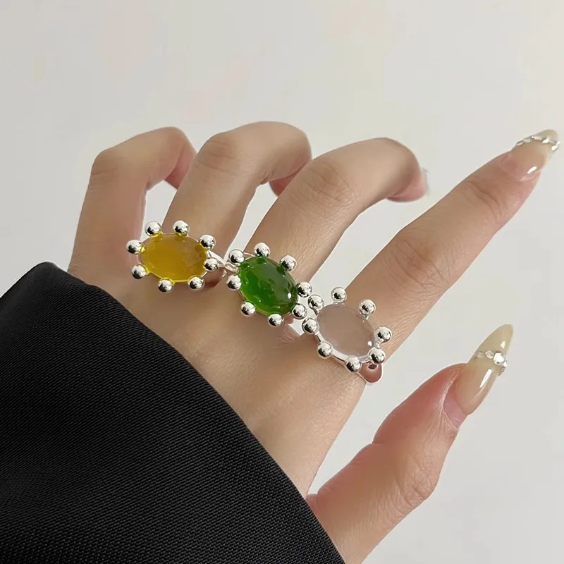 Colorful Crystal Metal Open Adjustable Ring for Women European American Personality Exaggerated Trend Jewelry Party Accessory
Colorful Crystal Metal Open Adjustable Ring for Women European American Personality Exaggerated Trend Jewelry Party Accessory