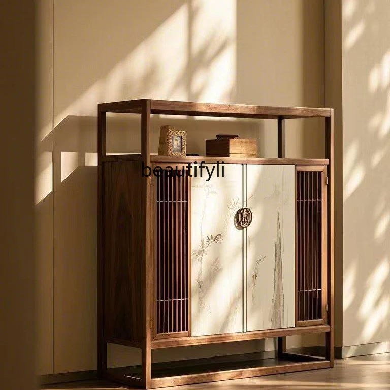 New Chinese style dining side cabinet entrance locker chest cabinet Zen Song Dynasty style aesthetics
New Chinese style dining side cabinet entrance locker chest cabinet Zen Song Dynasty style aesthetics