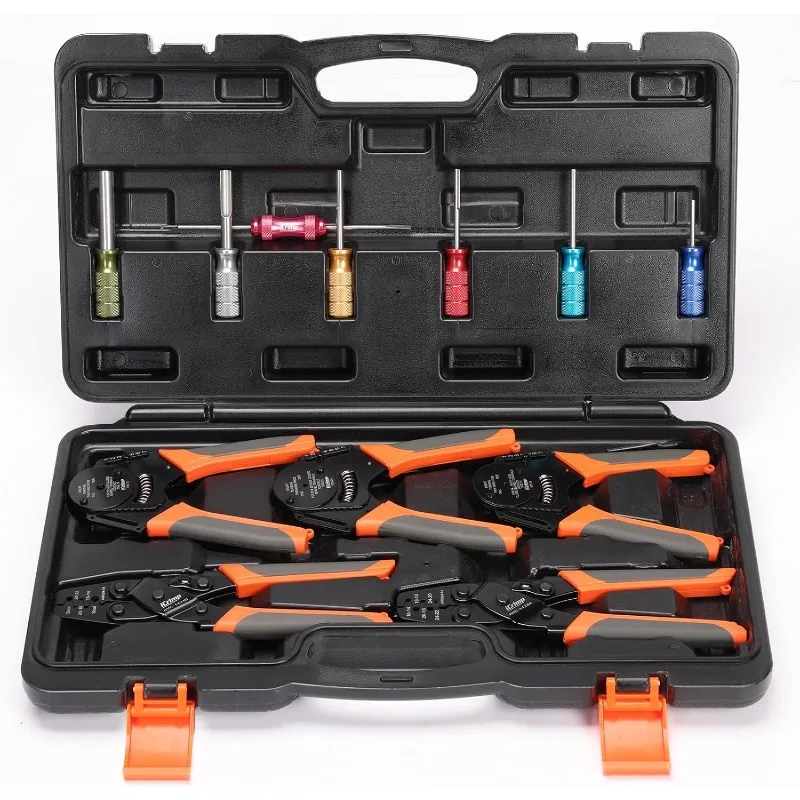 iCrimp Closed Barrel Crimp Tool, Weather Pack Crimpers, Deutsh Connector Kit for Deutsh DT Connectors and Stamped Contacts
iCrimp Closed Barrel Crimp Tool, Weather Pack Crimpers, Deutsh Connector Kit for Deutsh DT Connectors and Stamped Contacts